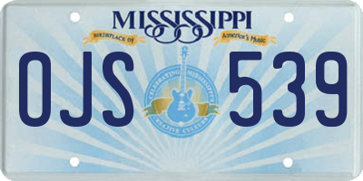 MS license plate OJS539