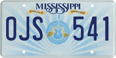 MS license plate OJS541
