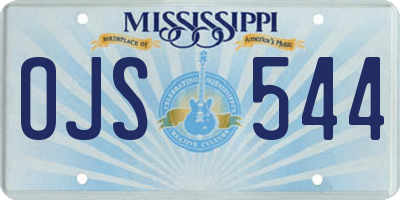 MS license plate OJS544