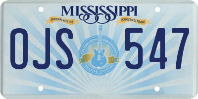 MS license plate OJS547