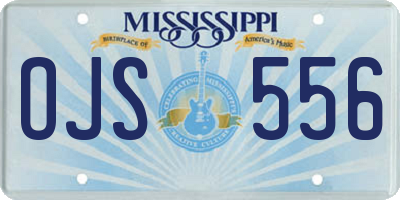 MS license plate OJS556