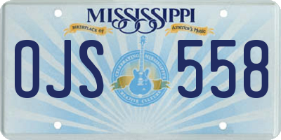 MS license plate OJS558