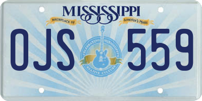 MS license plate OJS559