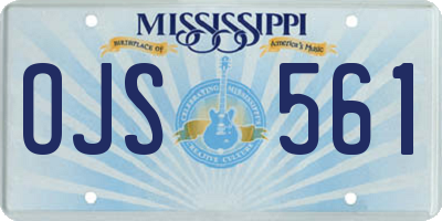 MS license plate OJS561