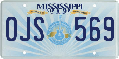 MS license plate OJS569