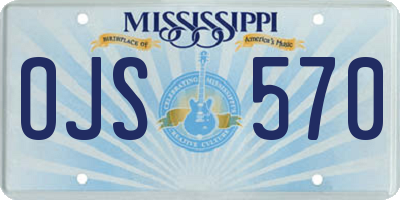 MS license plate OJS570