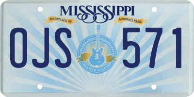MS license plate OJS571