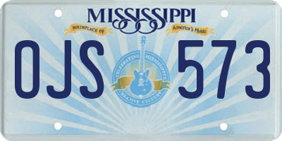 MS license plate OJS573