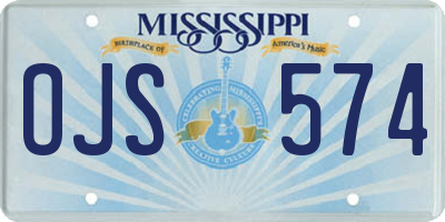 MS license plate OJS574