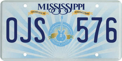 MS license plate OJS576