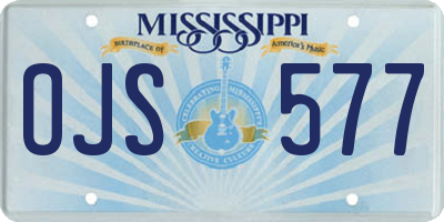 MS license plate OJS577