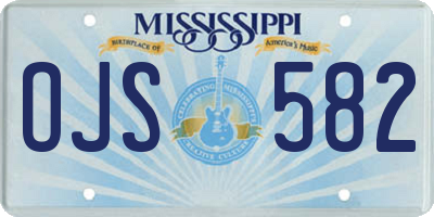 MS license plate OJS582