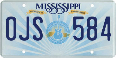 MS license plate OJS584