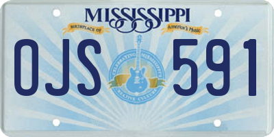 MS license plate OJS591