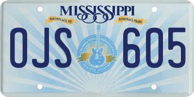 MS license plate OJS605