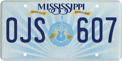 MS license plate OJS607