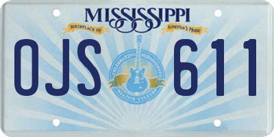 MS license plate OJS611