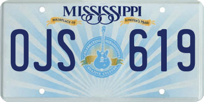 MS license plate OJS619