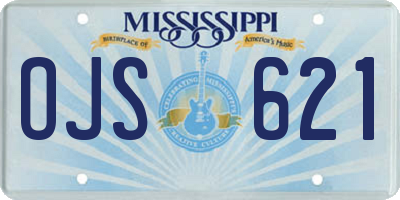 MS license plate OJS621
