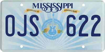 MS license plate OJS622