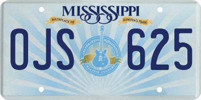 MS license plate OJS625