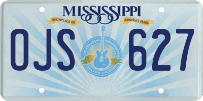 MS license plate OJS627