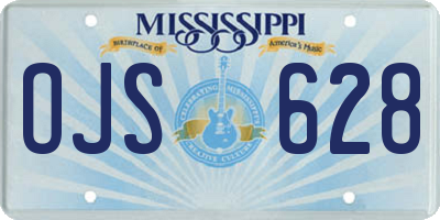 MS license plate OJS628