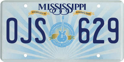 MS license plate OJS629