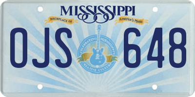 MS license plate OJS648