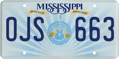 MS license plate OJS663