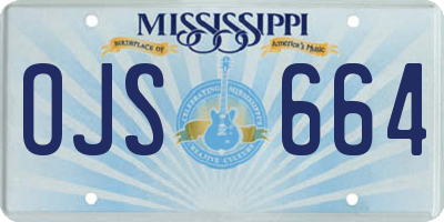 MS license plate OJS664