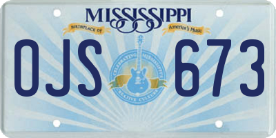 MS license plate OJS673