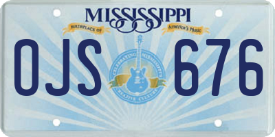 MS license plate OJS676