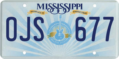 MS license plate OJS677
