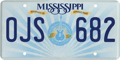 MS license plate OJS682
