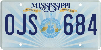 MS license plate OJS684
