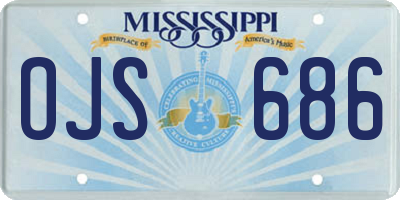 MS license plate OJS686
