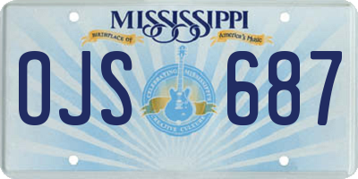 MS license plate OJS687