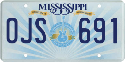 MS license plate OJS691