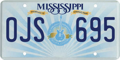 MS license plate OJS695