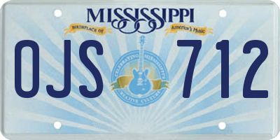 MS license plate OJS712