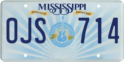 MS license plate OJS714