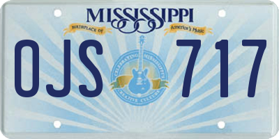 MS license plate OJS717