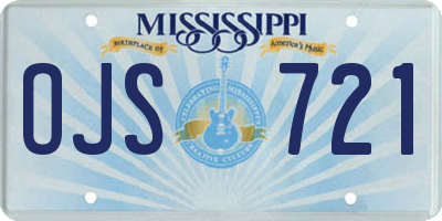 MS license plate OJS721