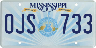 MS license plate OJS733