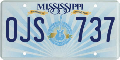 MS license plate OJS737