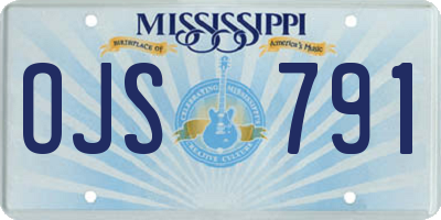 MS license plate OJS791