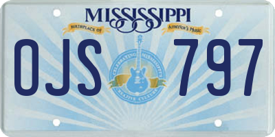 MS license plate OJS797