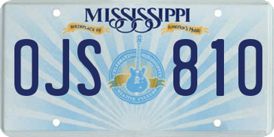 MS license plate OJS810