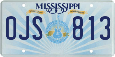 MS license plate OJS813